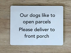 White blank signs to personalise. Add your text to metal plaques at www.honeymellow.com