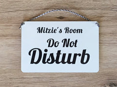Do Not Disturb / Please Knock Reversible Personalised Hanging Metal Signs for Shops, Restaurants, Business at www.honeymellow.com