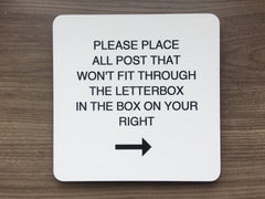 White blank signs to personalise. Add your text to metal plaques at www.honeymellow.com