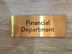 Brushed gold blank signs to personalise.  Add your text to metal plaques at www.honeymellow.com