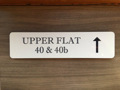 White blank signs to personalise. Add your text to metal plaques at www.honeymellow.com