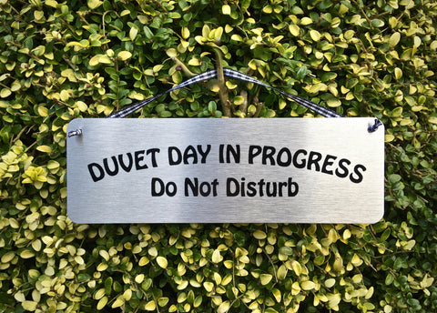Shh! Do Not Disturb & Duvet Day Sleeping Hanging Signs: Personalised Option