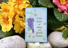 Lazy Days of Wine and Good Times Inspiring Quote Sign plus Own Text Option. Handmade sign at www.honeymellow.com