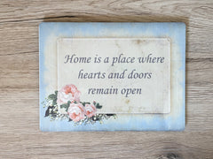 Add Your Own Text to Vintage Blue Shabby Chic Blank Signs