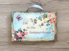 'I'm in the Garden'  Rustic Butterfly (Small) in Metal or Wood + Add Your Own Text
