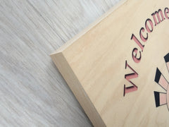 MAPLE WOOD Pig Sty Square Sign: Bespoke Personalised Wall Plaque