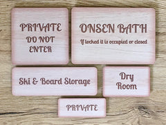 Add Your Own Text Blank Rustic Wood Effect Coloured Metal Signs: Various Sizes