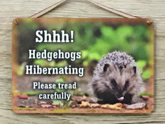 Add Text to Hedgehog Photo Blank Sign in Wood or Metal