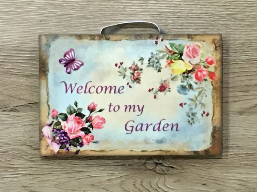 'I'm in the Garden'  Rustic Butterfly A5 Size  + Add Your Own Text