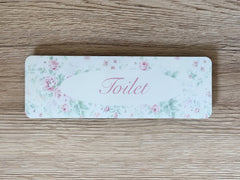 Bathroom, Loo or Toilet Floral Cottage Chic Sign