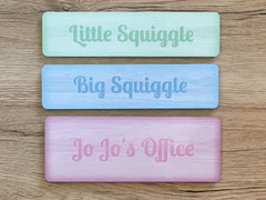 Add Your Own Text Blank Rustic Wood Effect Coloured Metal Signs: Various Sizes