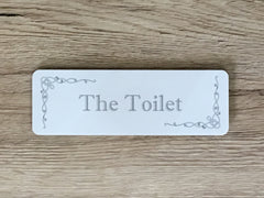 Room Plaques: Silver Design with Add Your Own Text Option