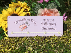 'Personalised Ballet Dancer Bedroom Door Sign