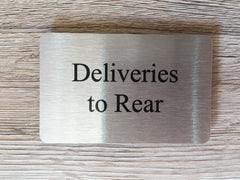 Add Your Own Text to 15x10cm / 6x4" Blank Metal Signs in Silver, Gold & White