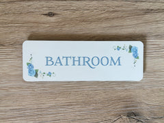 BLUE ROSEBUD Room Signs OR Add Your Own Text