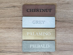 Add Text to Wood Effect Metal Signs: Pine, Oak & Distressed Designs