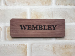 Add Text to Wood Effect Metal Signs: Pine, Oak & Distressed Designs