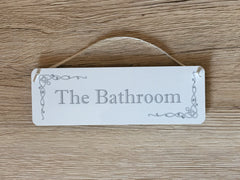 Room Plaques: Silver Design with Add Your Own Text Option