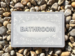 ROOM DOOR SIGNS with ADD YOUR OWN TEXT option: Silver Leaf Design 15x10cm / 6x4"