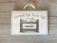 Cat has been Fed Reminder Rustic Sign: Custom-Made Personalised Wooden Plaque