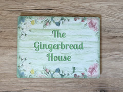Add Your Own Text to our Fairy Garden Blank Sign in Wood or Metal