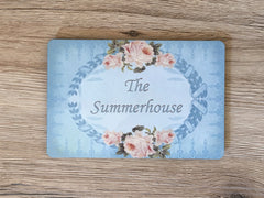 Add Your Own Text to Vintage Blue Shabby Chic Blank Signs