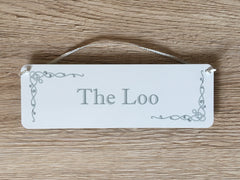 Room Plaques: Silver Design with Add Your Own Text Option