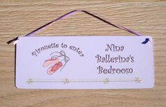 'Personalised Ballet Dancer Bedroom Door Sign