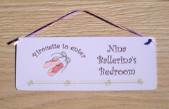 'Personalised Ballet Dancer Bedroom Door Sign