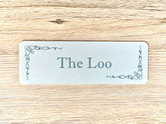 Room Plaques: Silver Design with Add Your Own Text Option
