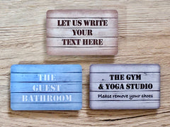 Add Your Own Text to Wood Effect Shabby Chic Blank Signs
