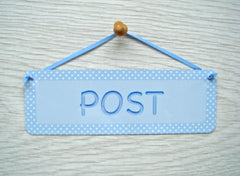 Add Your Own Text to Dotty Blank Signs in Yellow, Green, Pink or Blue