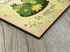 'Welcome to Our Pad' Daisy Square Shabby Chic Personalised Signs