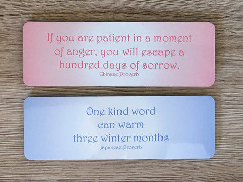 Colourful Motivational Plaques & Bookmarks: Proverbs