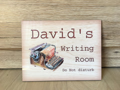 Writing Room Wood Effect Rustic Metal or Wood Sign