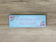 Add Your Own Text to Aqua Floral Wood Effect Design Sign in Wood or Metal
