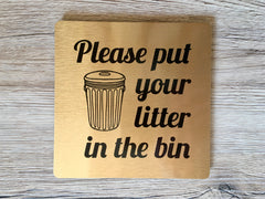 Square Silver, Gold or White Metal Litter Vital Signs