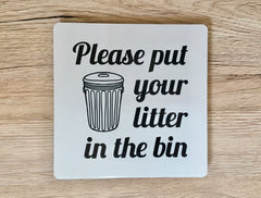 Square Silver, Gold or White Metal Litter Vital Signs