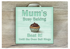 Baking Personalised Wood or Metal Sign: Mint Cupcake Design