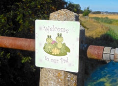 'Welcome to Our Pad' Daisy Square Shabby Chic Personalised Signs